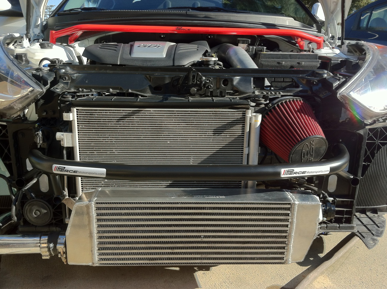 2012 2018 hyundai veloster turbo tubular crashbar with ic relocation Custom Veloster Turbo piercemotorsports veloster crash beam 845